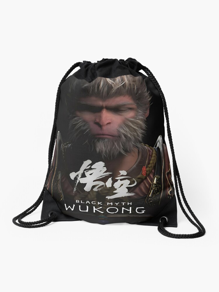 Black Myth Wukong Drawstring Bag